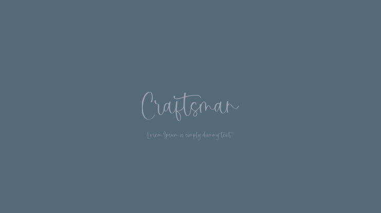 Craftsman Font