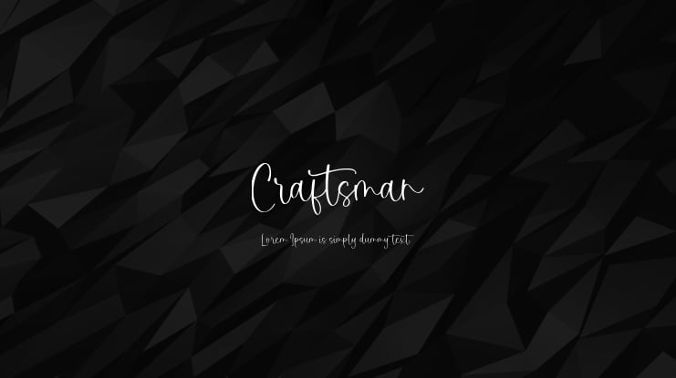 Craftsman Font