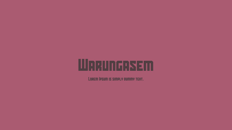 Warungasem Font