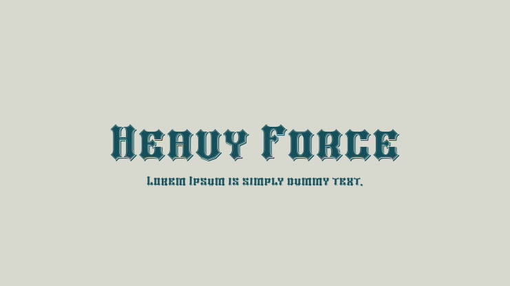 Heavy Force Font