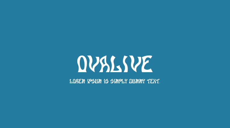 Ovalive Font