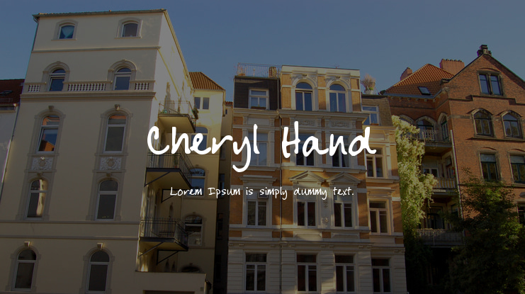 Cheryl Hand Font