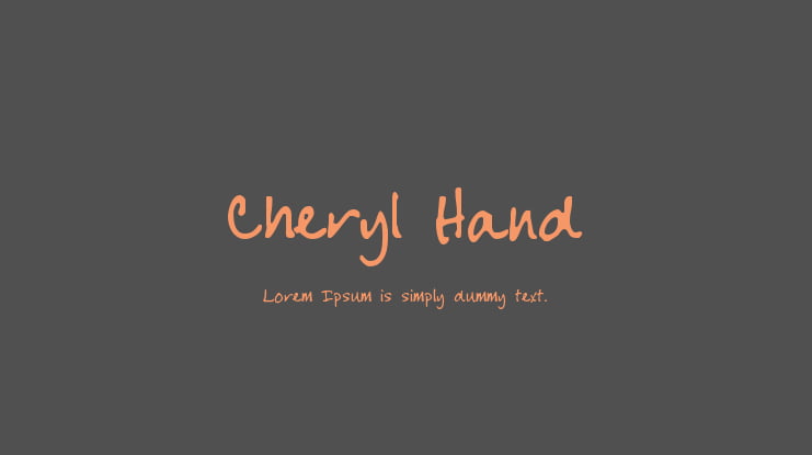 Cheryl Hand Font