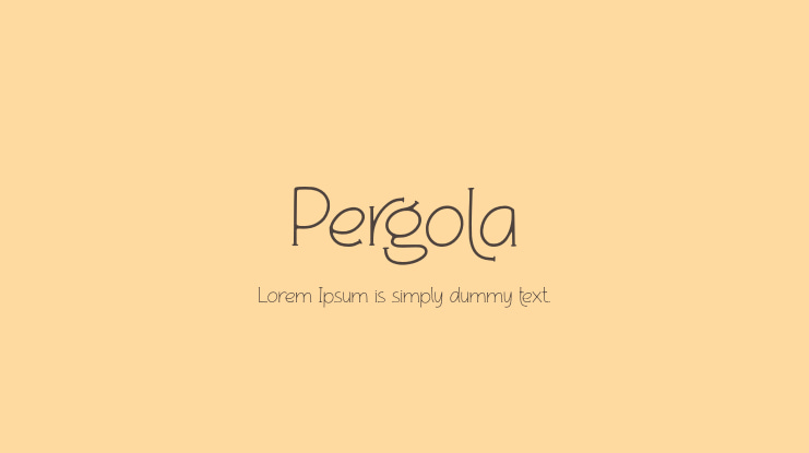 Pergola Font