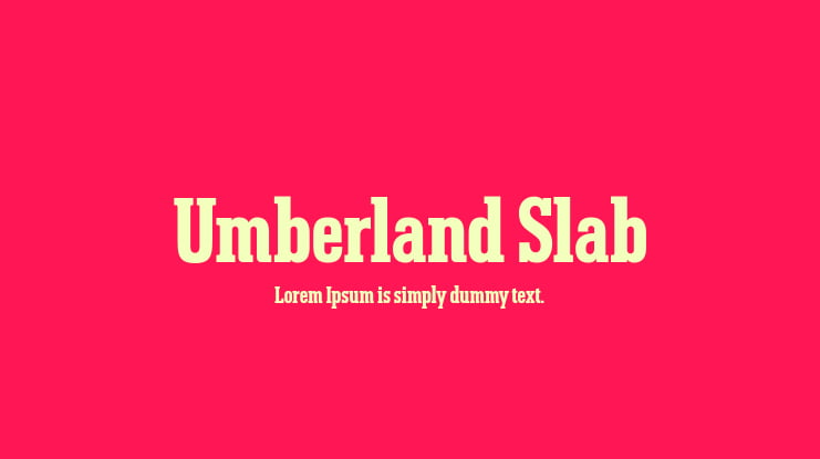 Umberland Slab Font