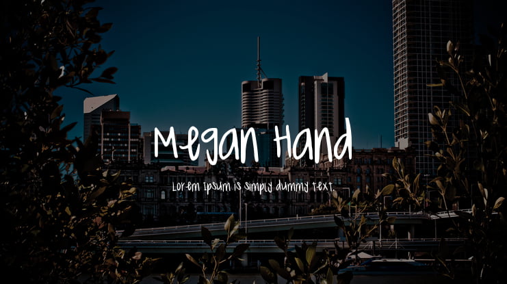 Megan Hand Font