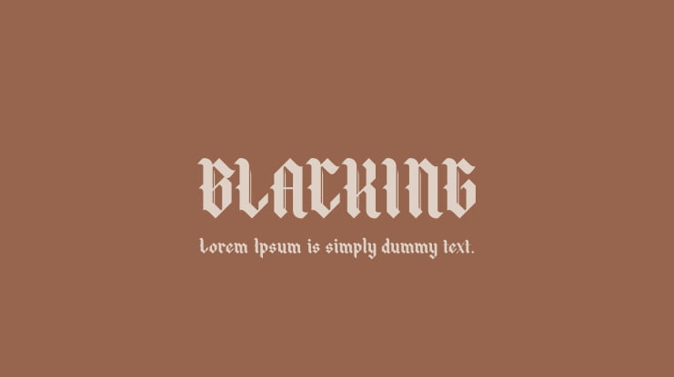 BLACKING Font