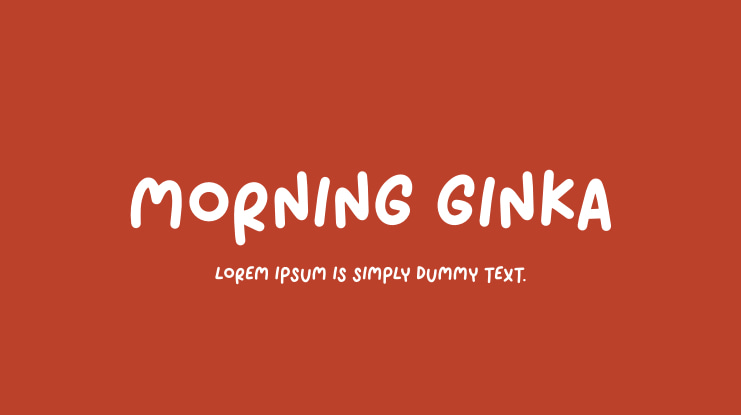 Morning Ginka Font