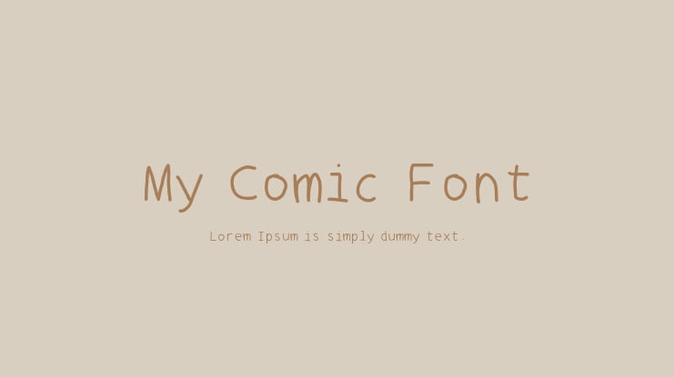 My Comic Font