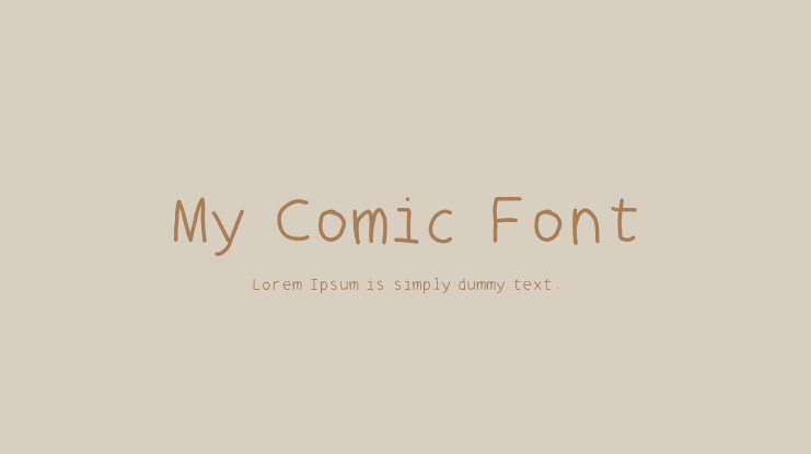 My Comic Font