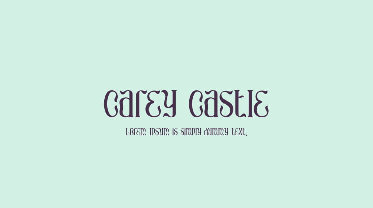 Carey Castle Font