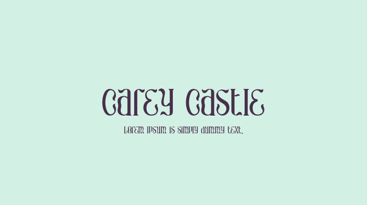 Carey Castle Font