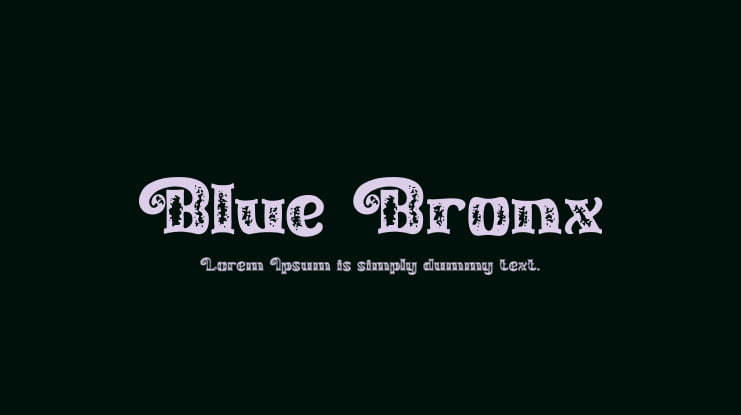 Blue Bronx Font