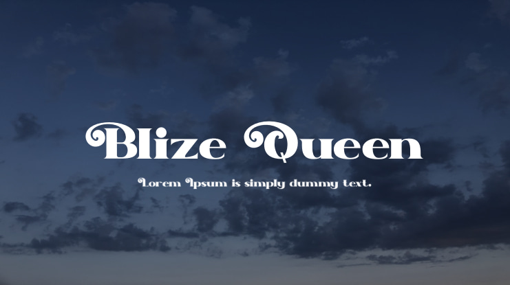 Blize Queen Font