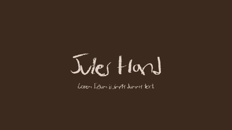 Jules Hand Font