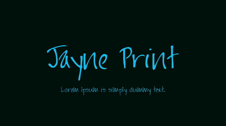 Jayne Print Font