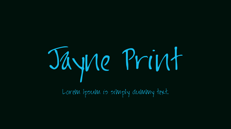 Jayne Print Font