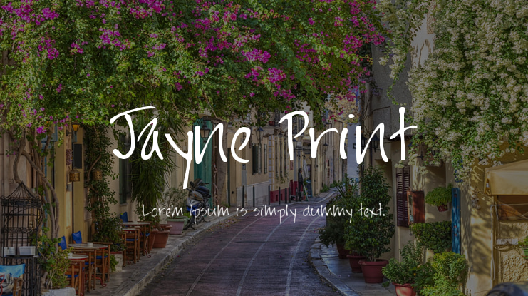 Jayne Print Font