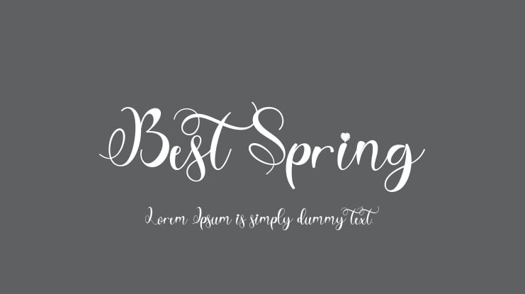 Best Spring Font