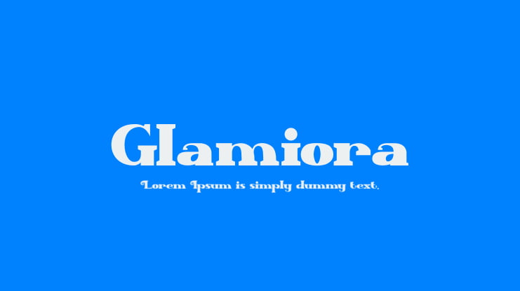 Glamiora Font