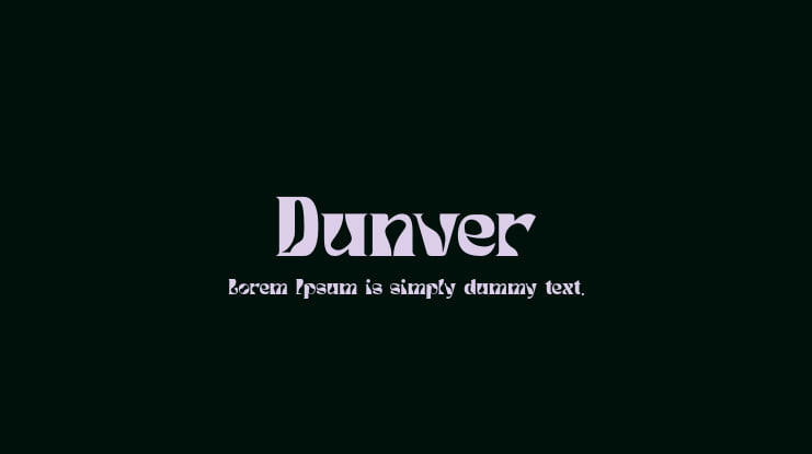 Dunver Font