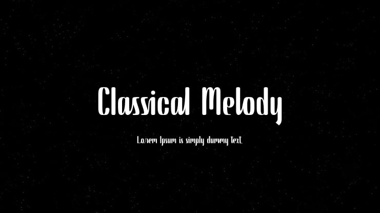 Classical Melody Font