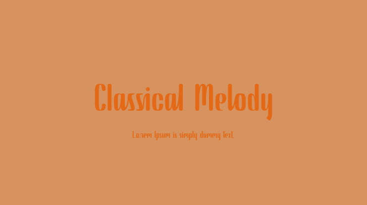 Classical Melody Font