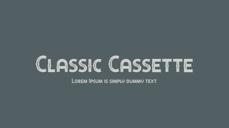 Classic Cassette Font