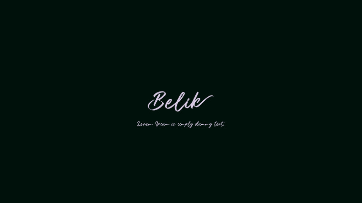 Belik Font
