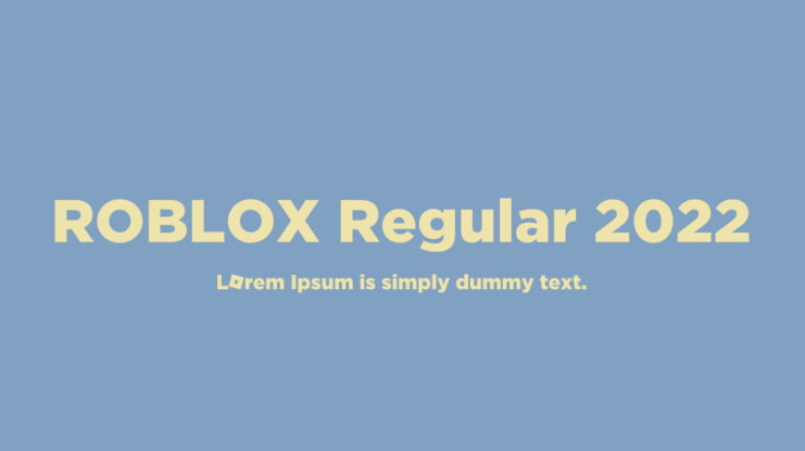 ROBLOX Regular 2022 Font Family