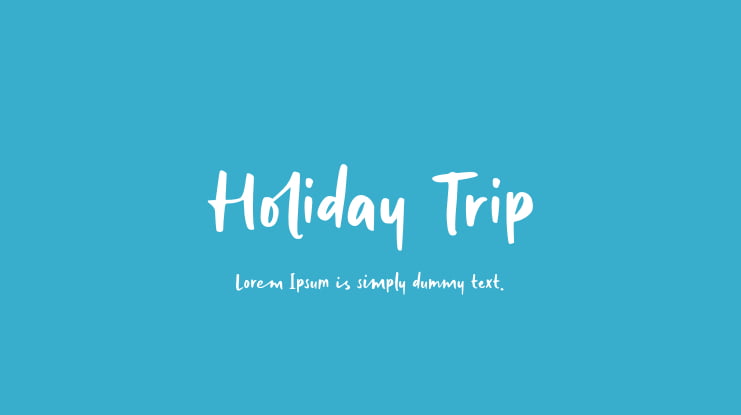 Holiday Trip Font