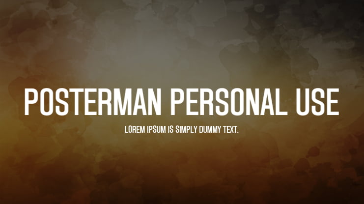 Posterman PERSONAL USE Font
