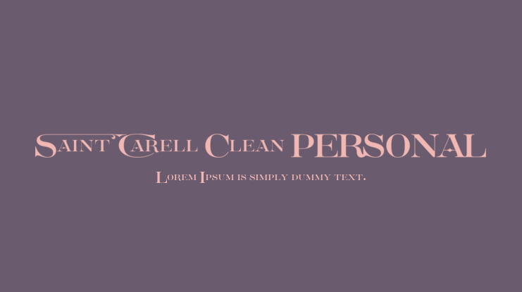 Saint Carell Clean PERSONAL Font Family