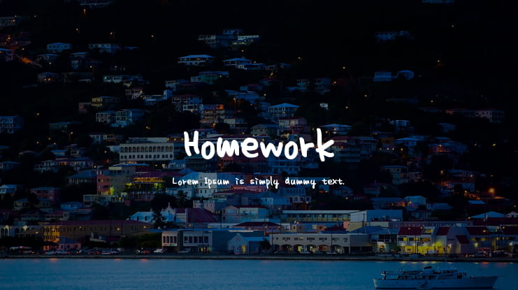 Homework Font Family