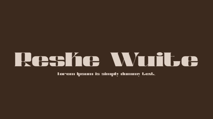 Reske Wuite Font