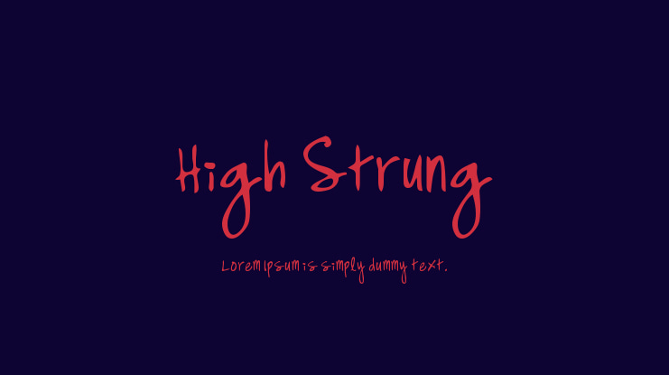 High Strung Font