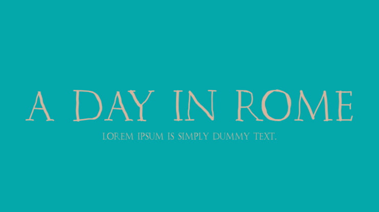 A Day in Rome Font