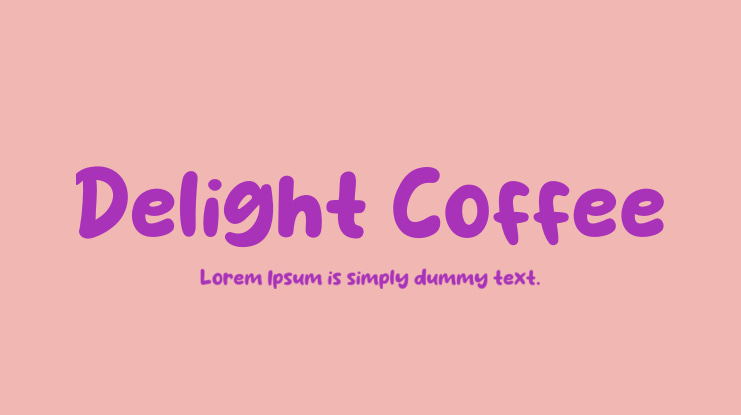 Delight Coffee Font