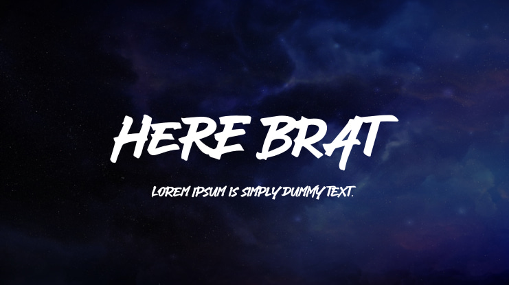 Here Brat Font
