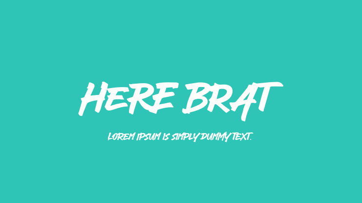 Here Brat Font