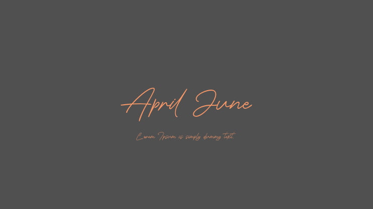 April June Font