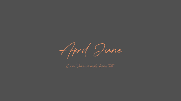 April June Font
