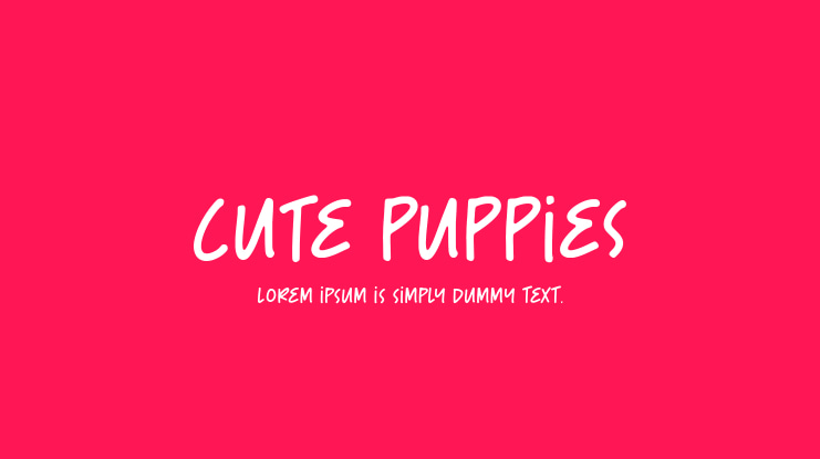 Cute Puppies Font