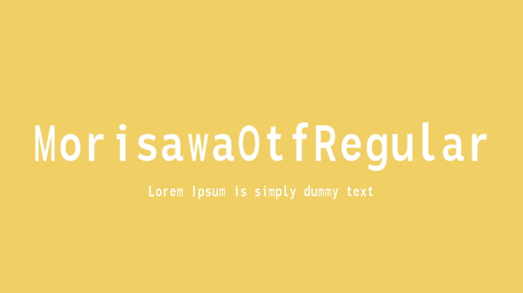 MorisawaOtfRegular Font