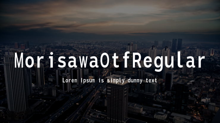 MorisawaOtfRegular Font
