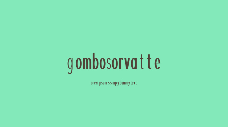 GlomboSorva Title Font Family