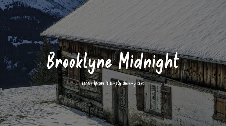 Brooklyne Midnight Font Family