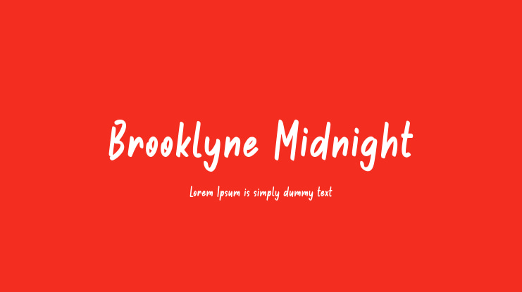 Brooklyne Midnight Font Family