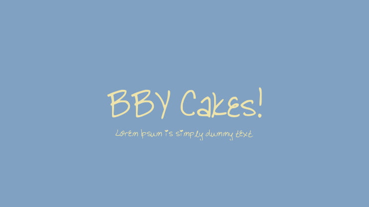 BBY Cakes! Font