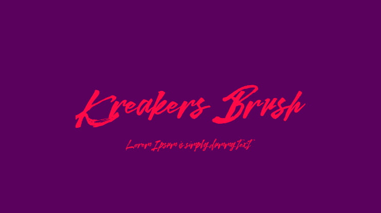 Kreakers Brush Font
